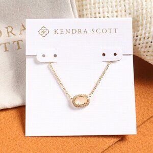 Kendra Scott Chelsea Rose Quartz Necklace - Gold
